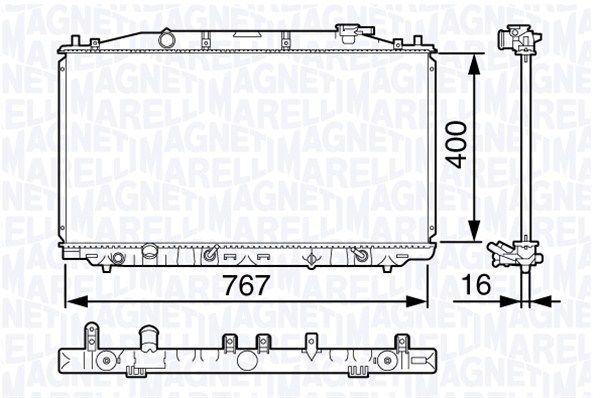 MAGNETI MARELLI radiatorius, variklio aušinimas 350213133900